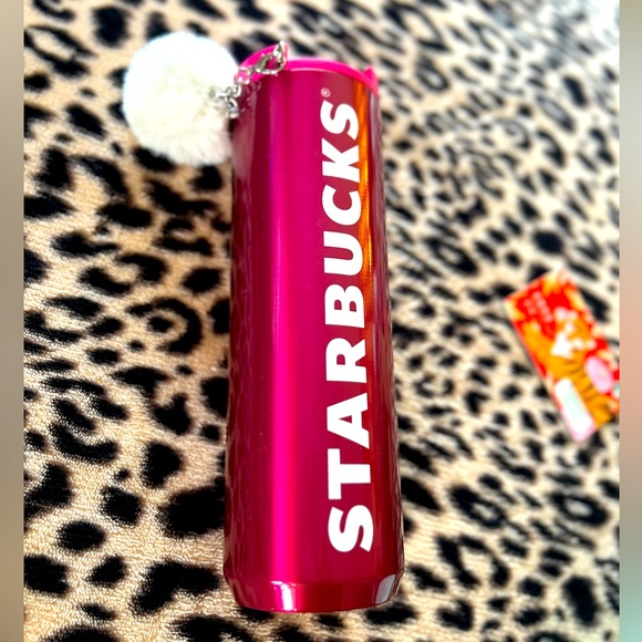 New STARBUCKS Ltd Edition Holiday 2023 Pink Insulated TUMBLER Pom Pom Hot Cup - Picture 2 of 5